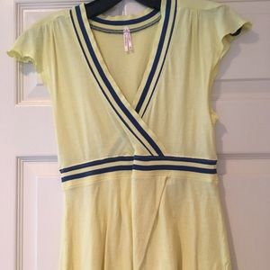 CLEARANCE! - Free people yellow and navy top XS